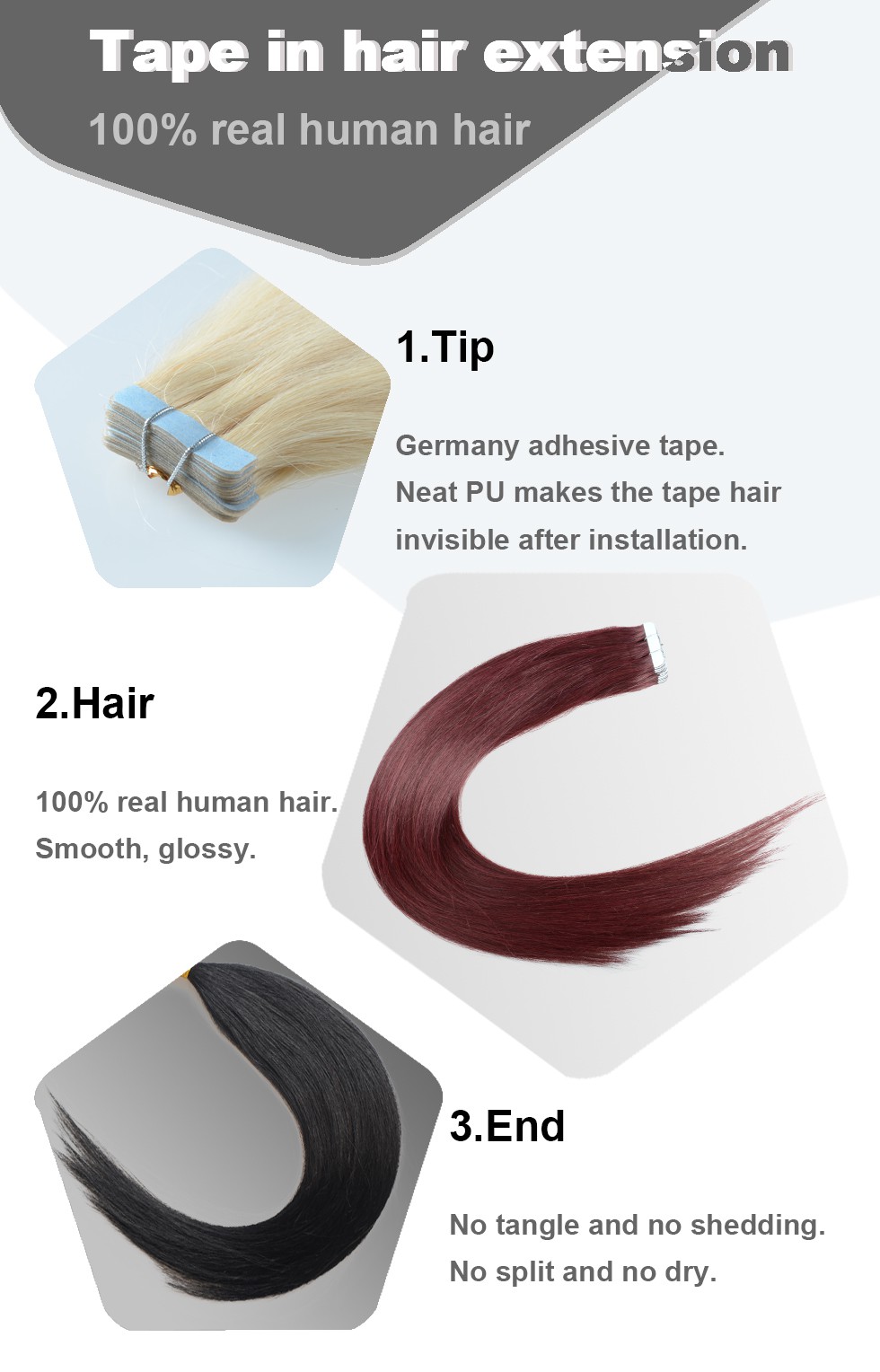 Tape in hair extension Tape in hair extension