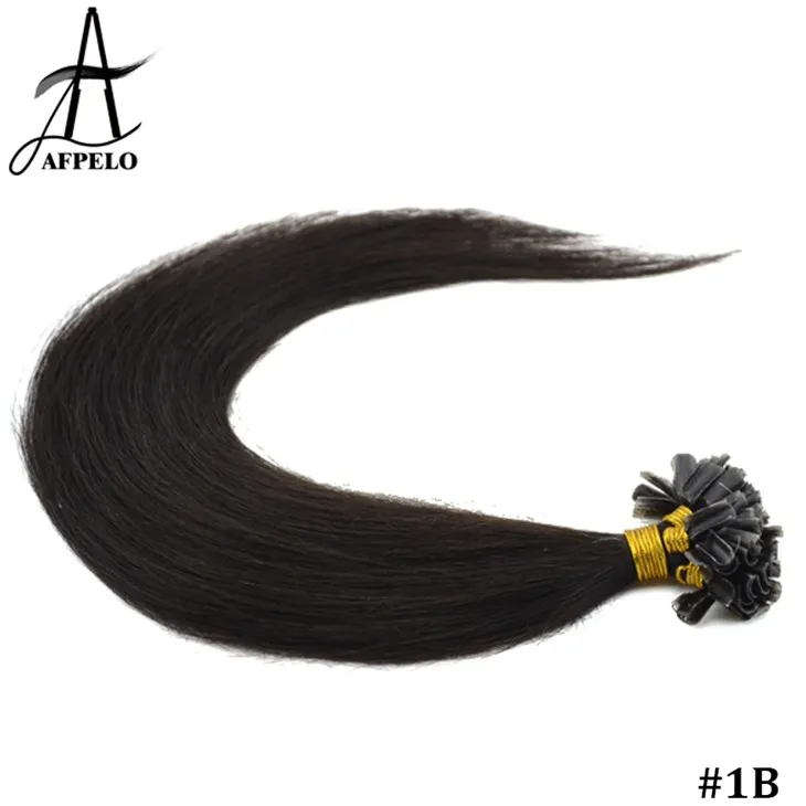 Black U Tip juuksepikendus